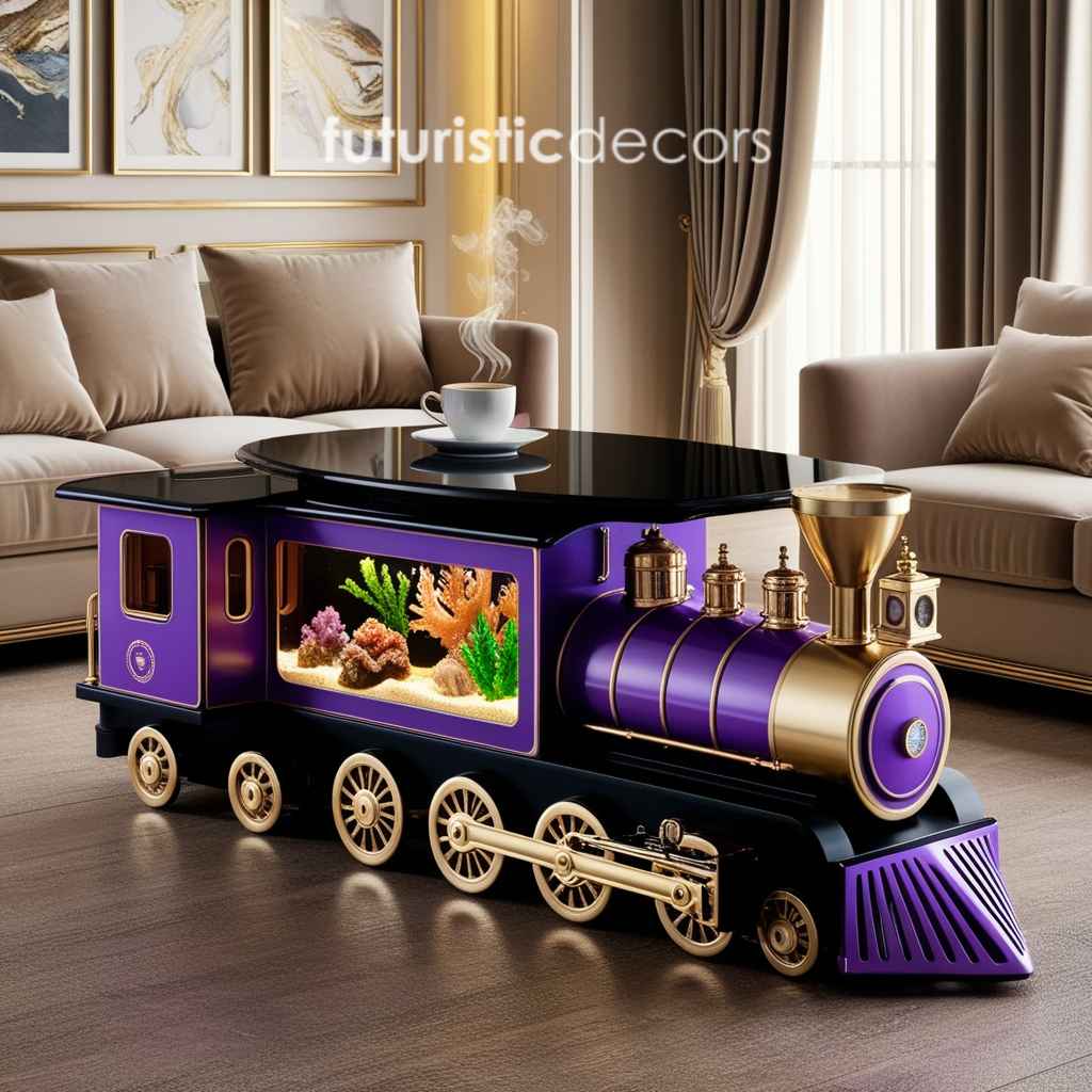 Train Aquarium Coffee Table