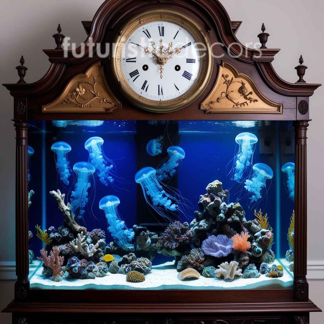 Jellyfish Grandfather Clock Style Aquarium