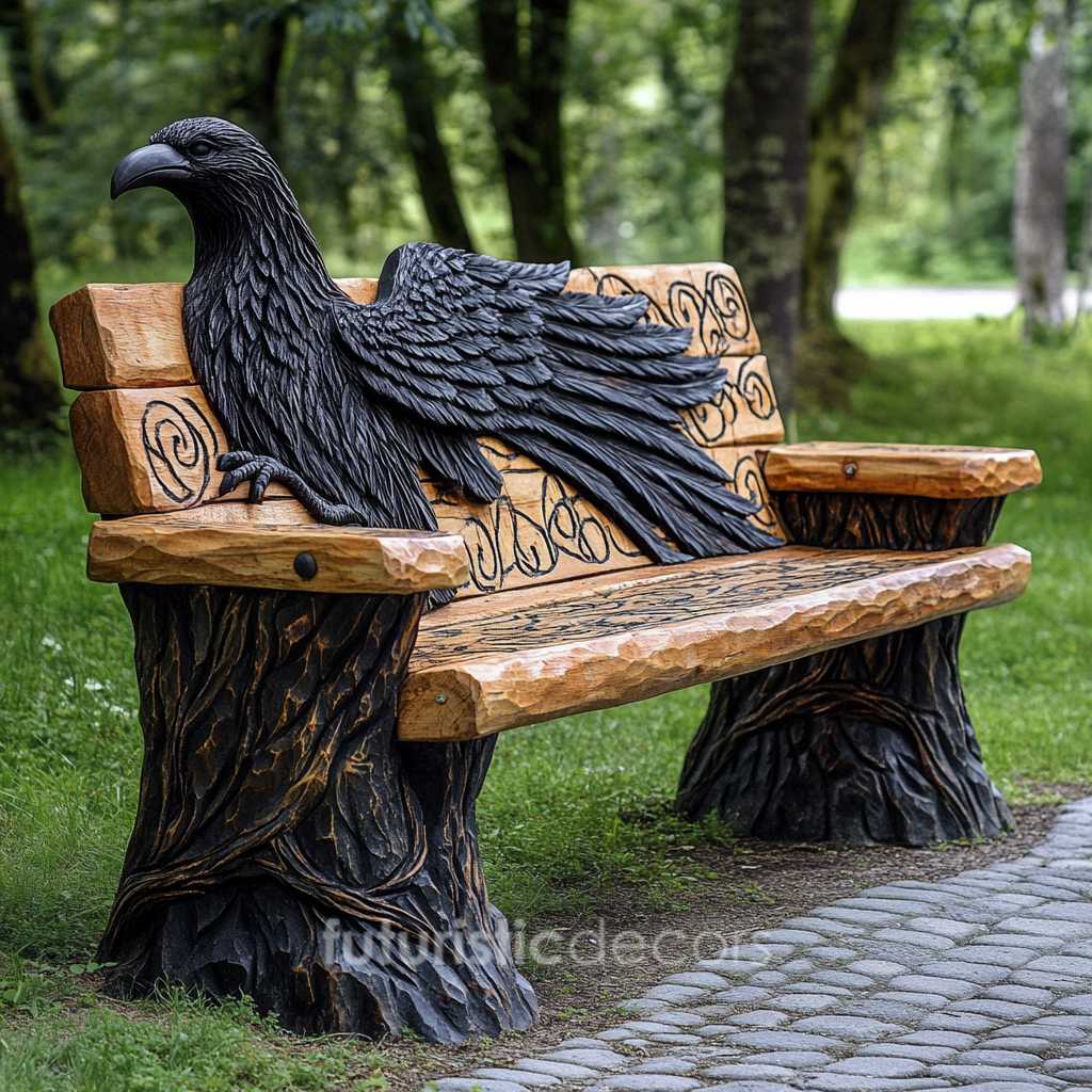 Amazing Raven Bench