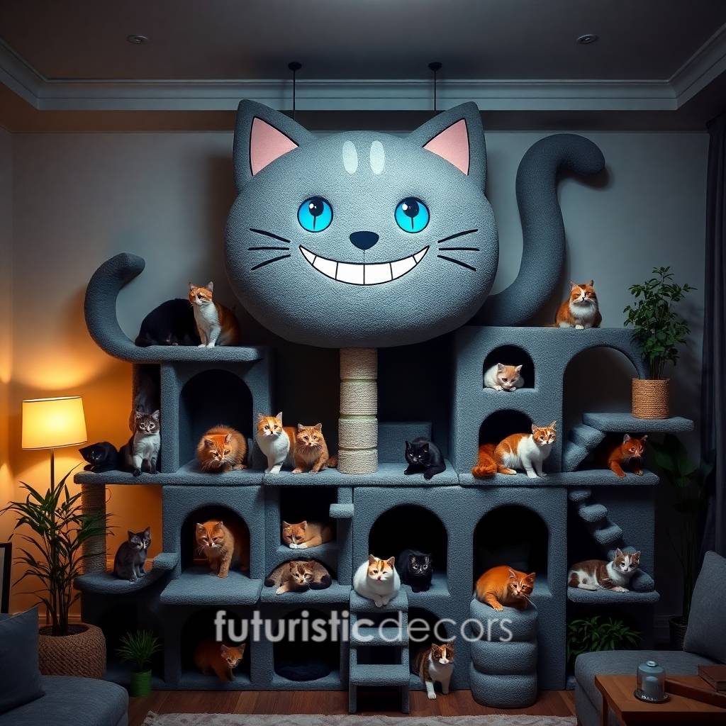 Cat Shaped Cat Towers