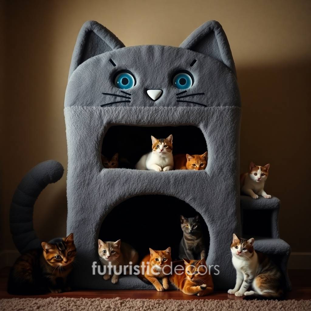 Cat Shaped Cat Towers