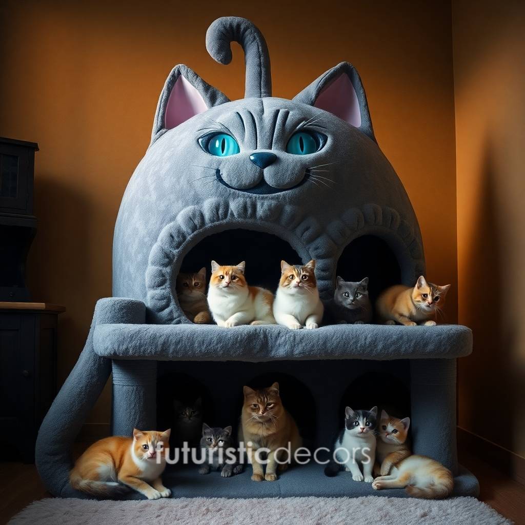 Cat Shaped Cat Towers