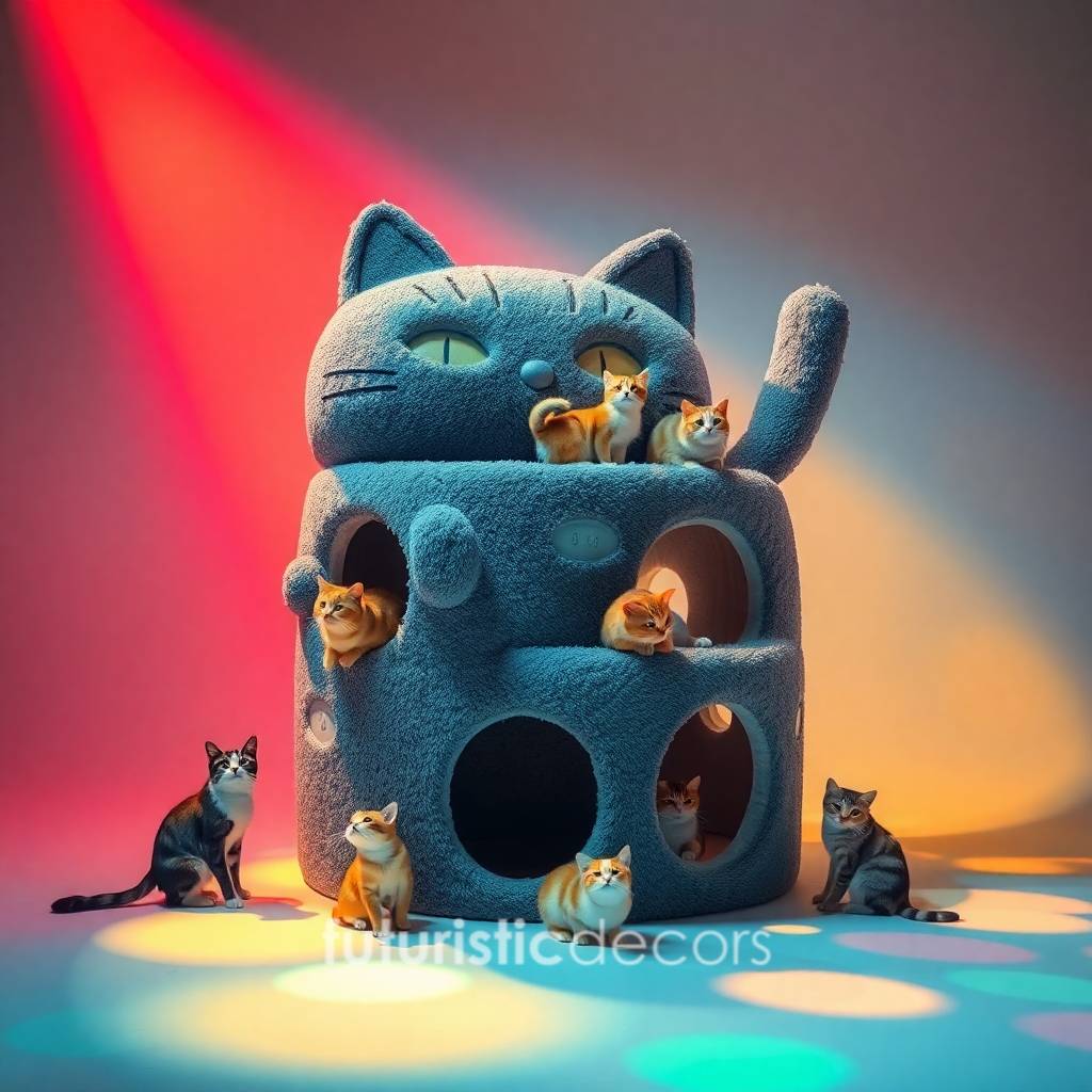 Cat Shaped Cat Towers