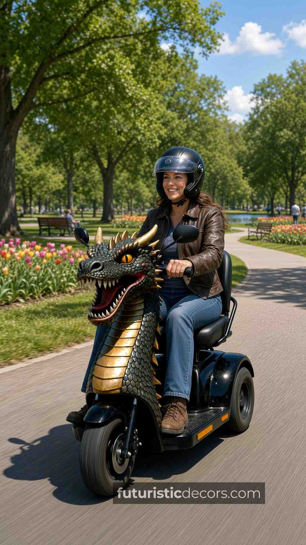 cute dragon-shaped mobility scooter
