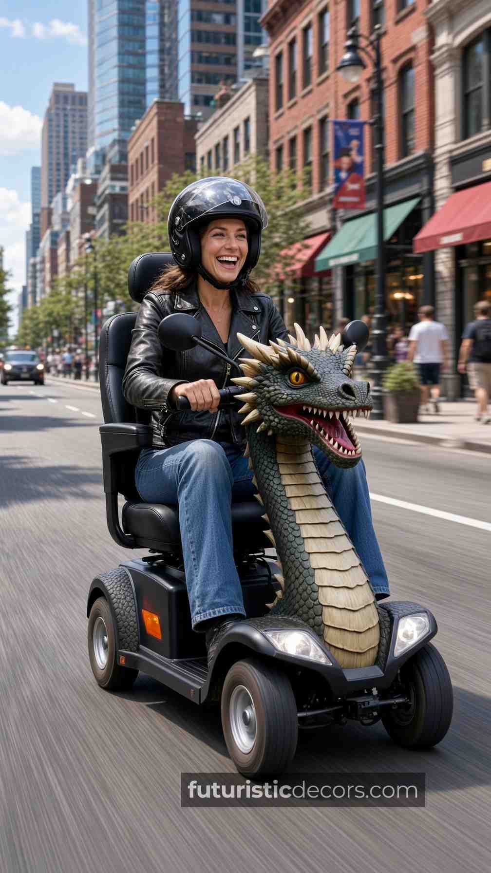 cute dragon-shaped mobility scooter