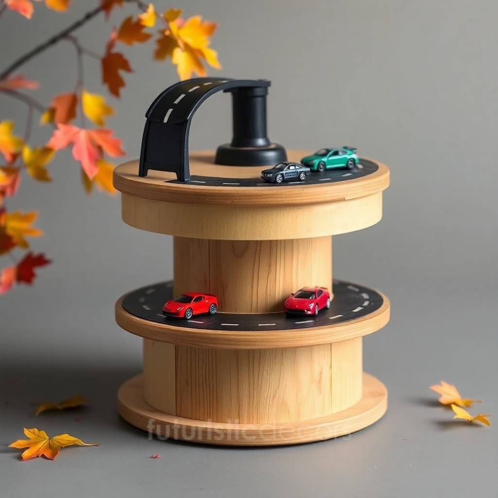 Cable Spool Race Car Playsets