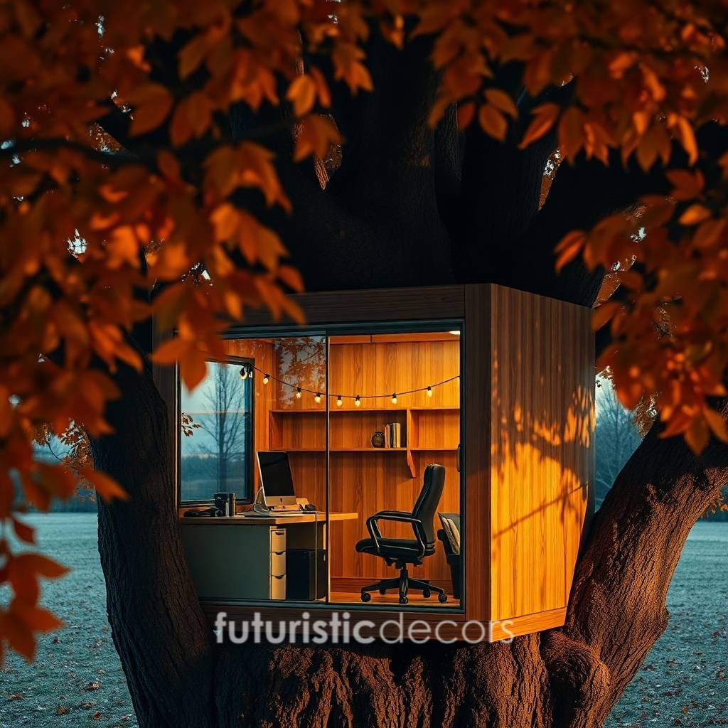 Tree Trunk Office Pods