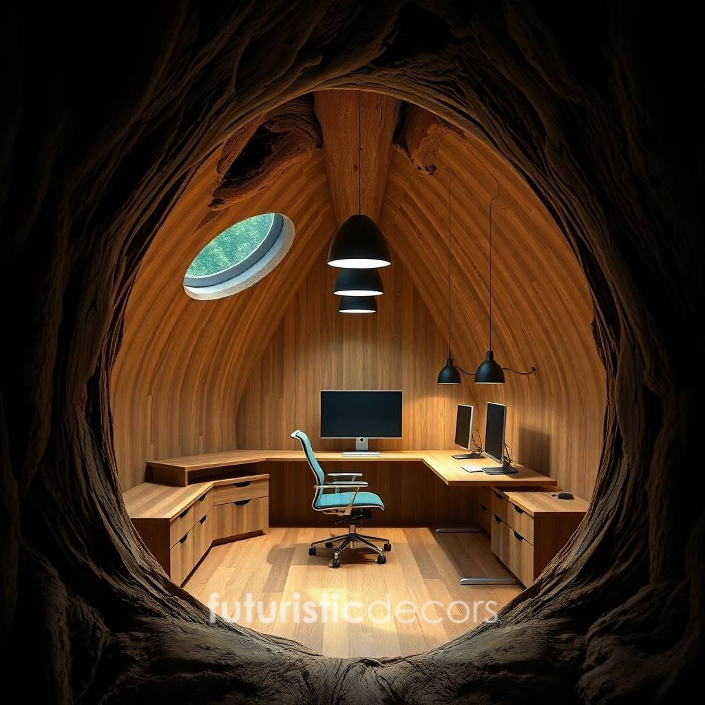 Tree Trunk Office Pods