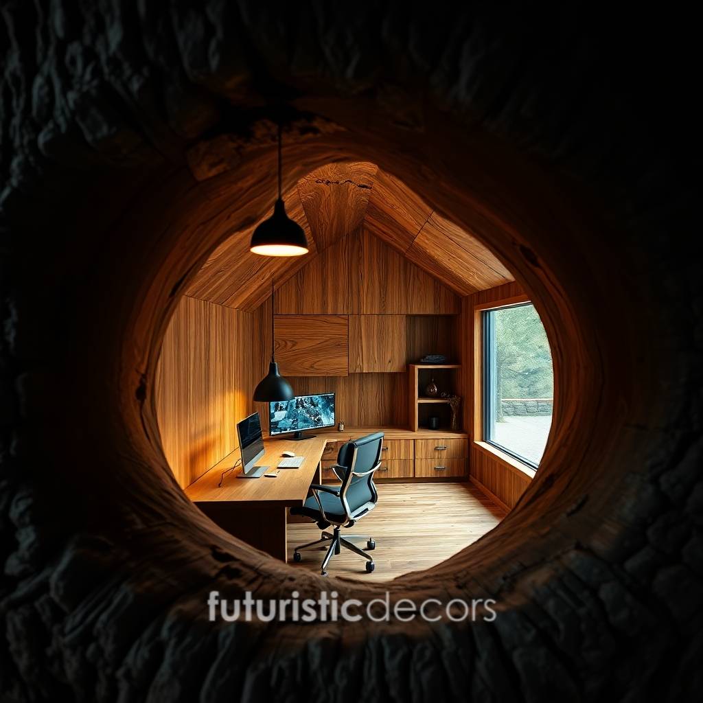 Tree Trunk Office Pods