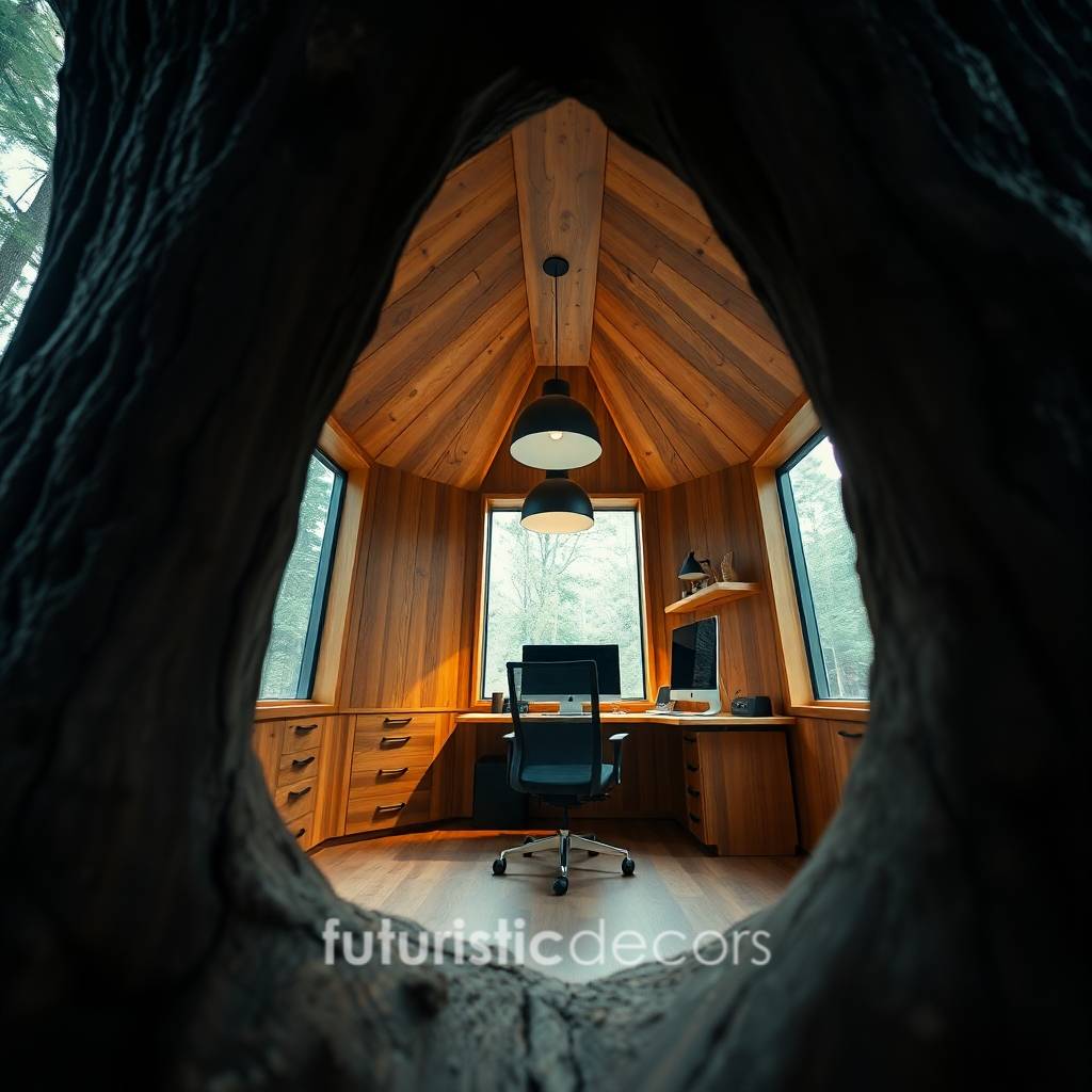 Tree Trunk Office Pods