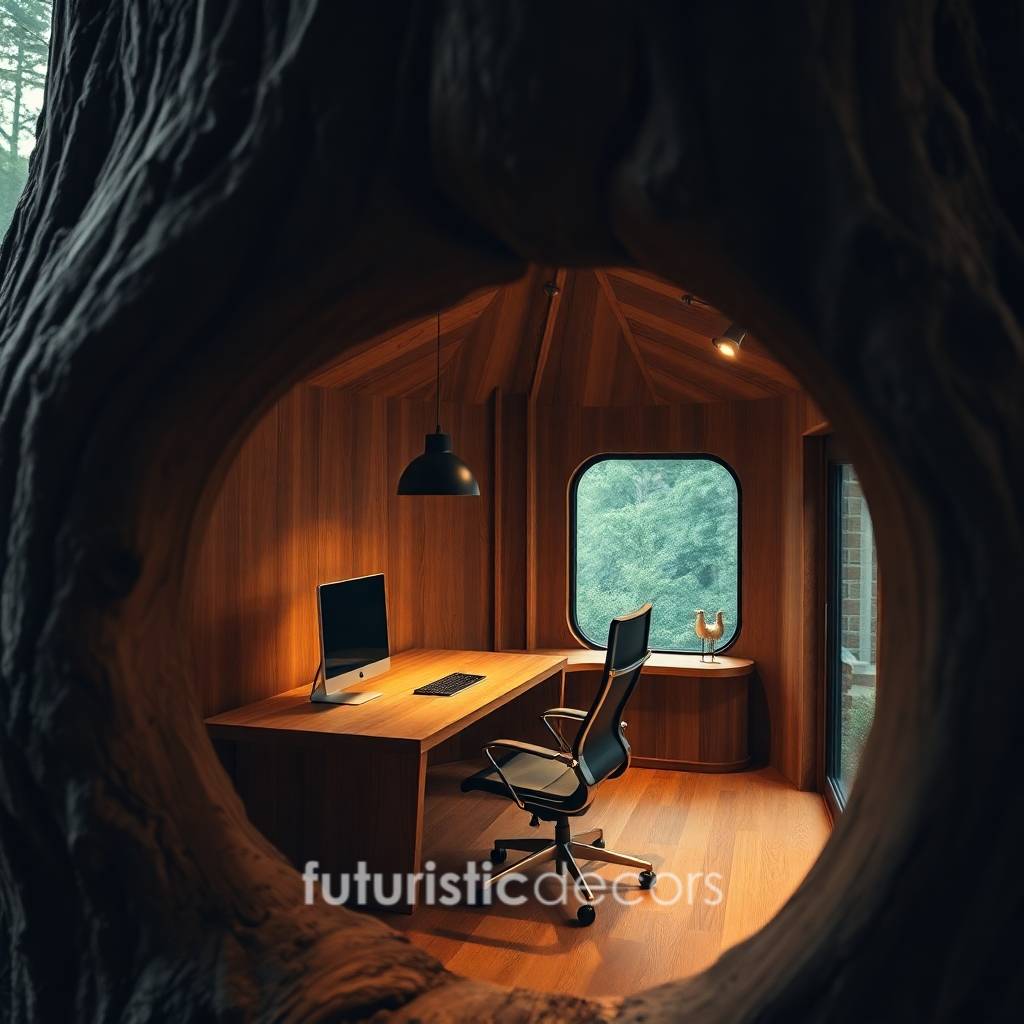 Tree Trunk Office Pods