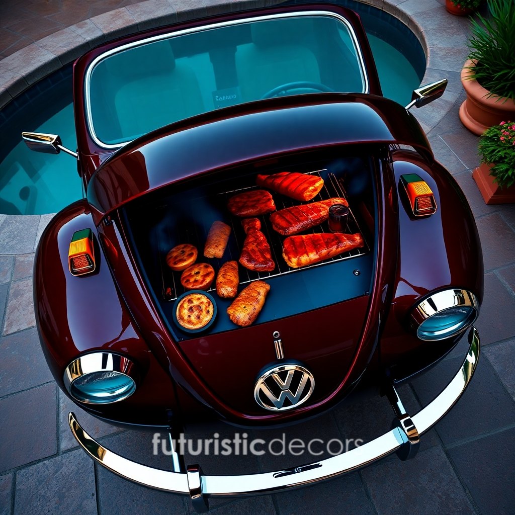 VW Beetle Inspired BBQ Grill