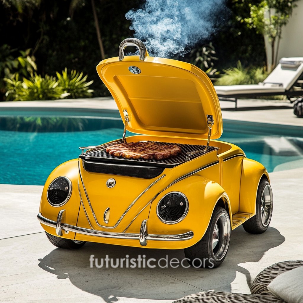 VW Beetle Inspired BBQ Grill