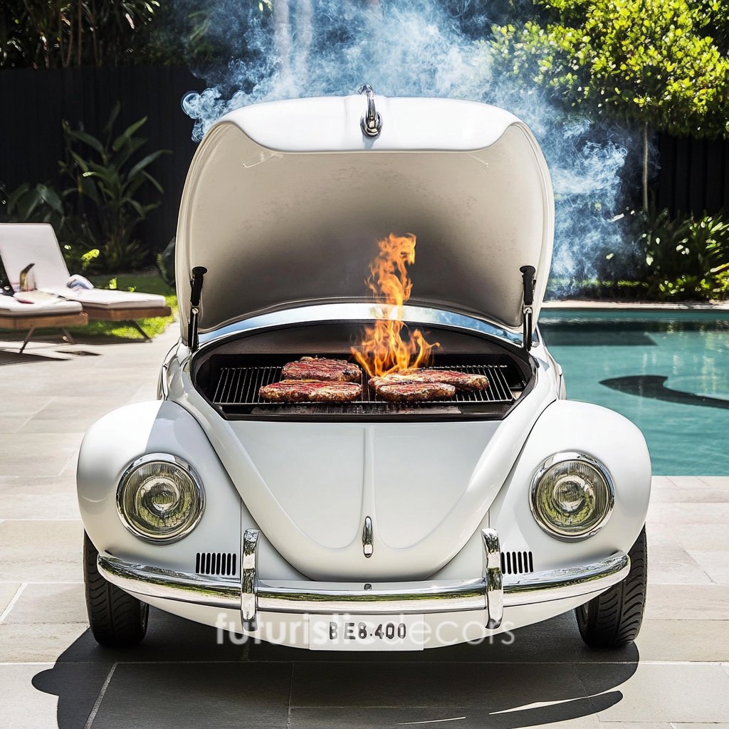 VW Beetle Inspired BBQ Grill