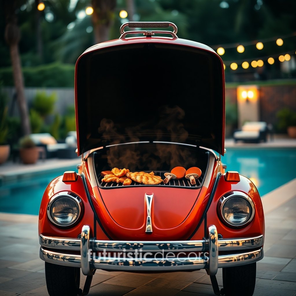 VW Beetle Inspired BBQ Grill