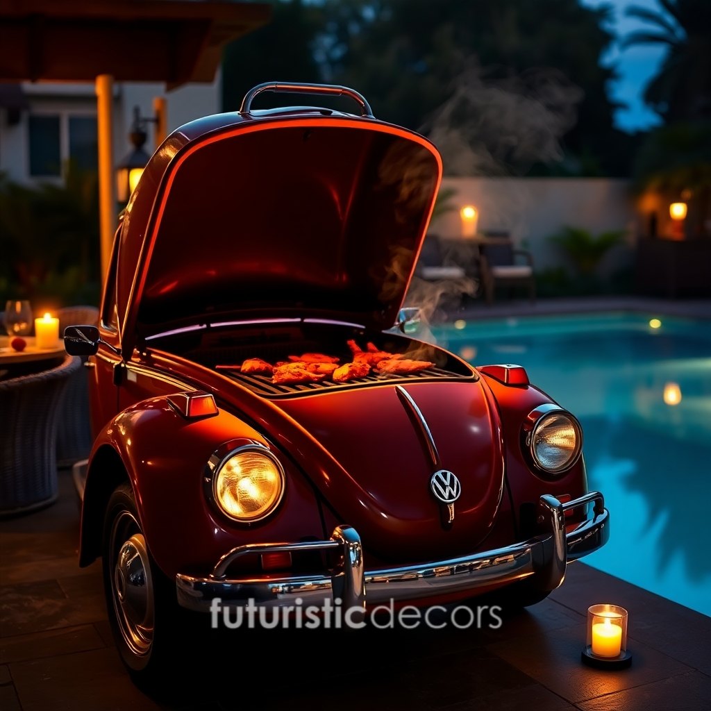 VW Beetle Inspired BBQ Grill