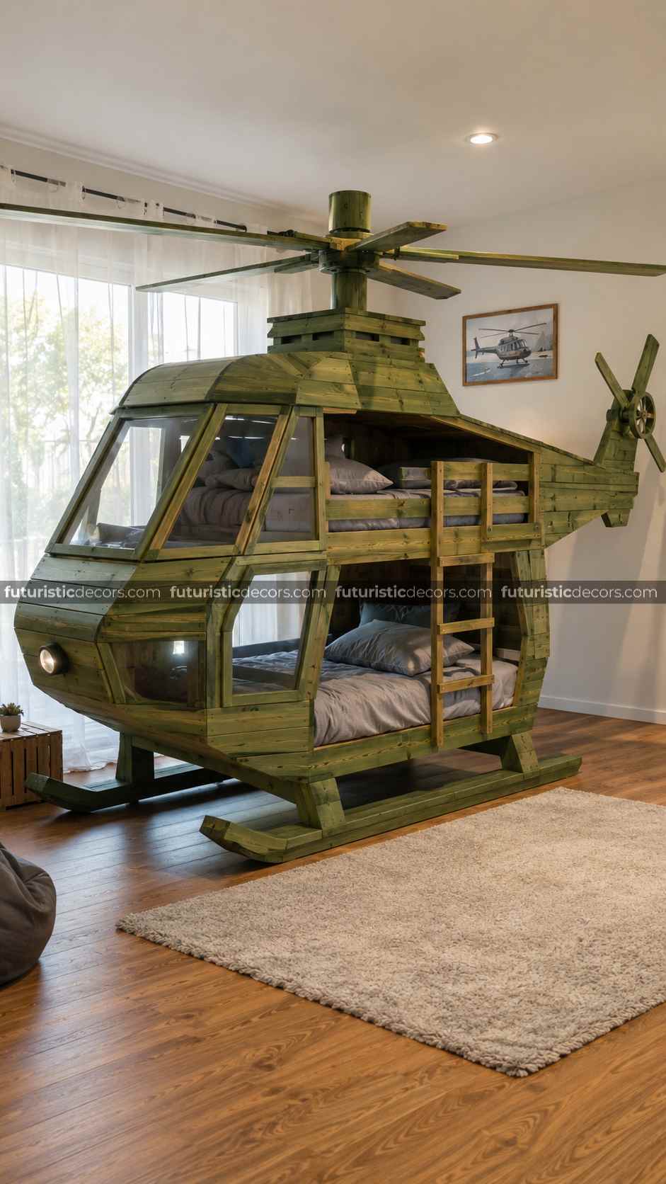 Pallet Helicopter Bunk Beds