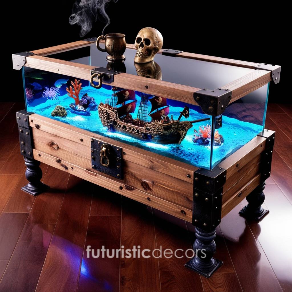 Treasure Chest Aquarium Coffee Table