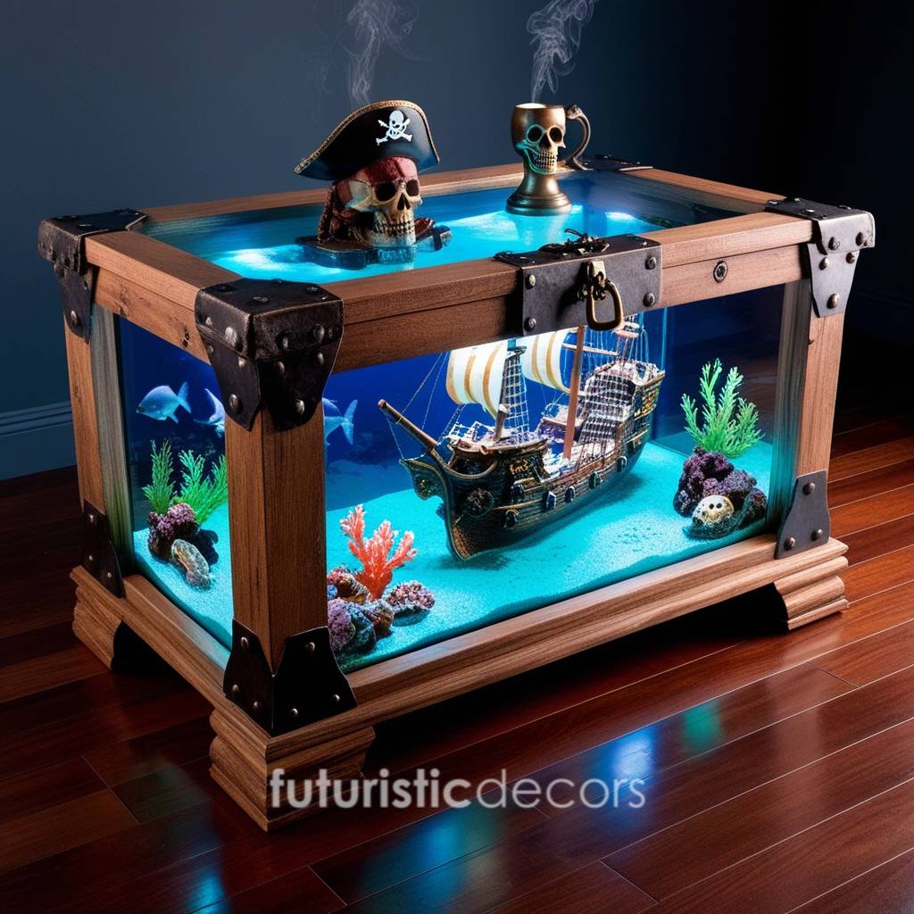 Treasure Chest Aquarium Coffee Table