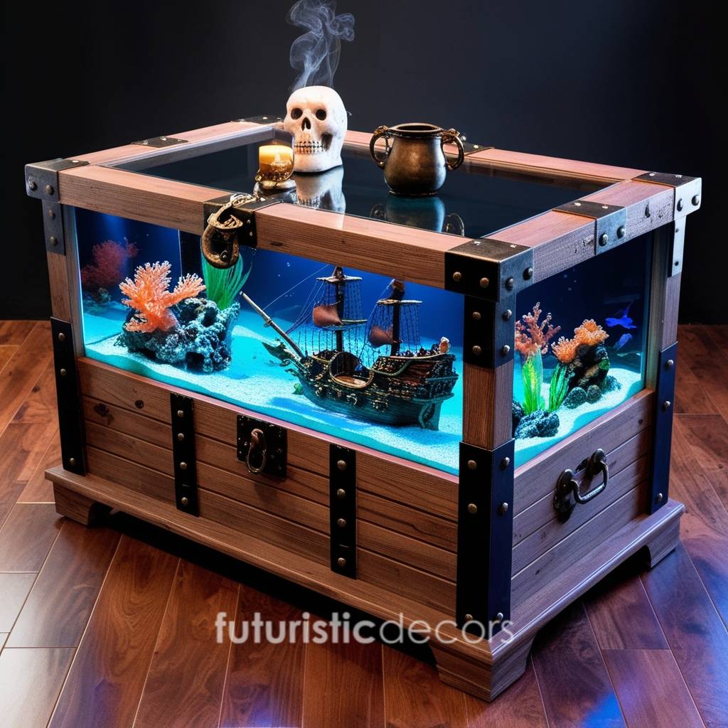 Treasure Chest Aquarium Coffee Table