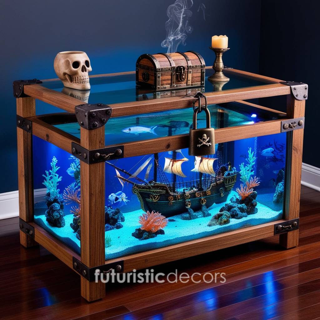 Treasure Chest Aquarium Coffee Table