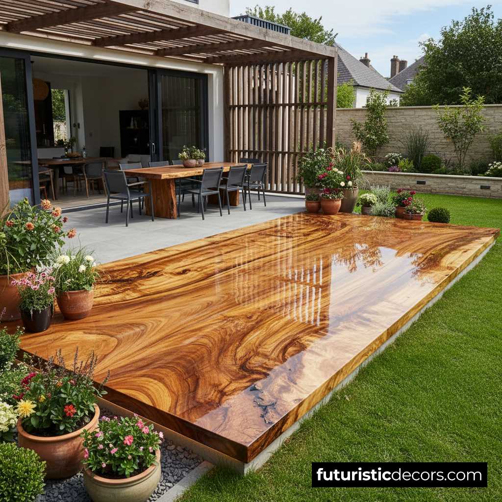 Live Edge Wood Patio
