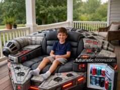 Millennium Falcon Sofa featuring Built-in Drink Cooler Millennium Falcon Sofa