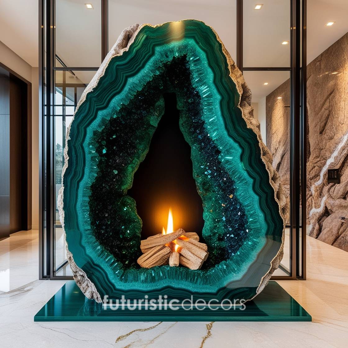 Mineral Crystal Fireplace