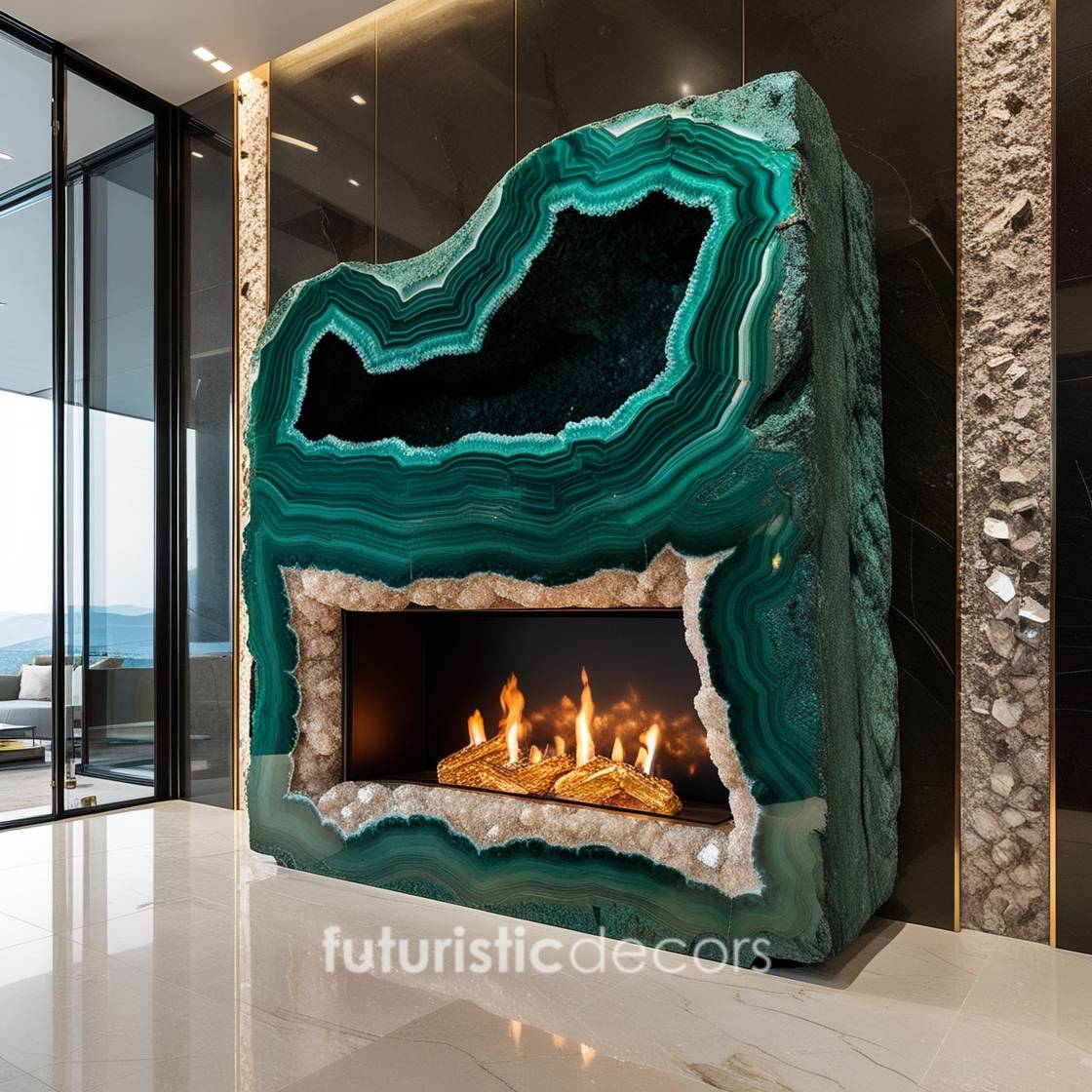 Mineral Crystal Fireplace