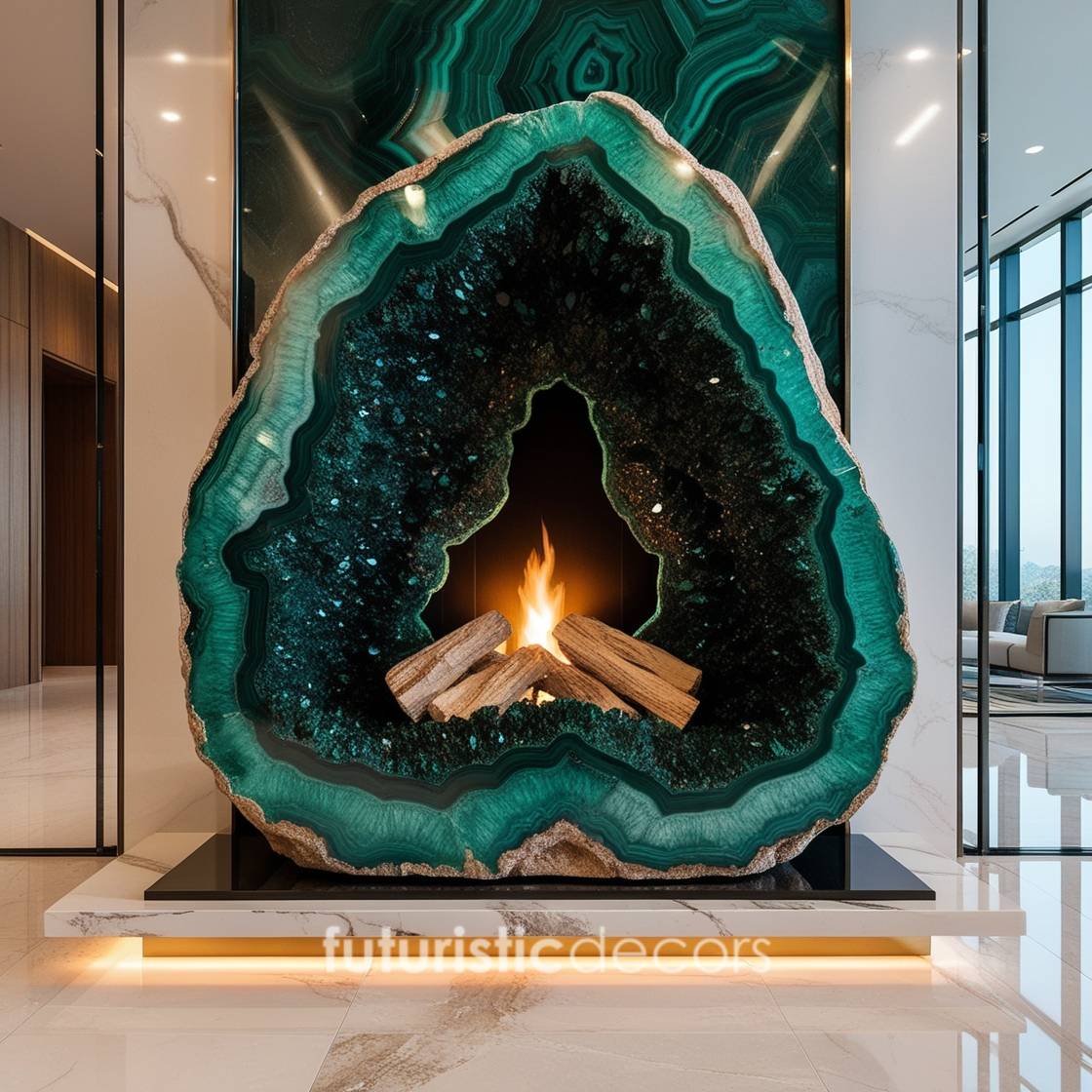 Mineral Crystal Fireplace