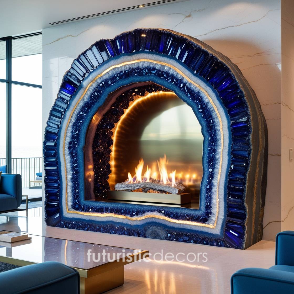 Mineral Crystal Fireplace