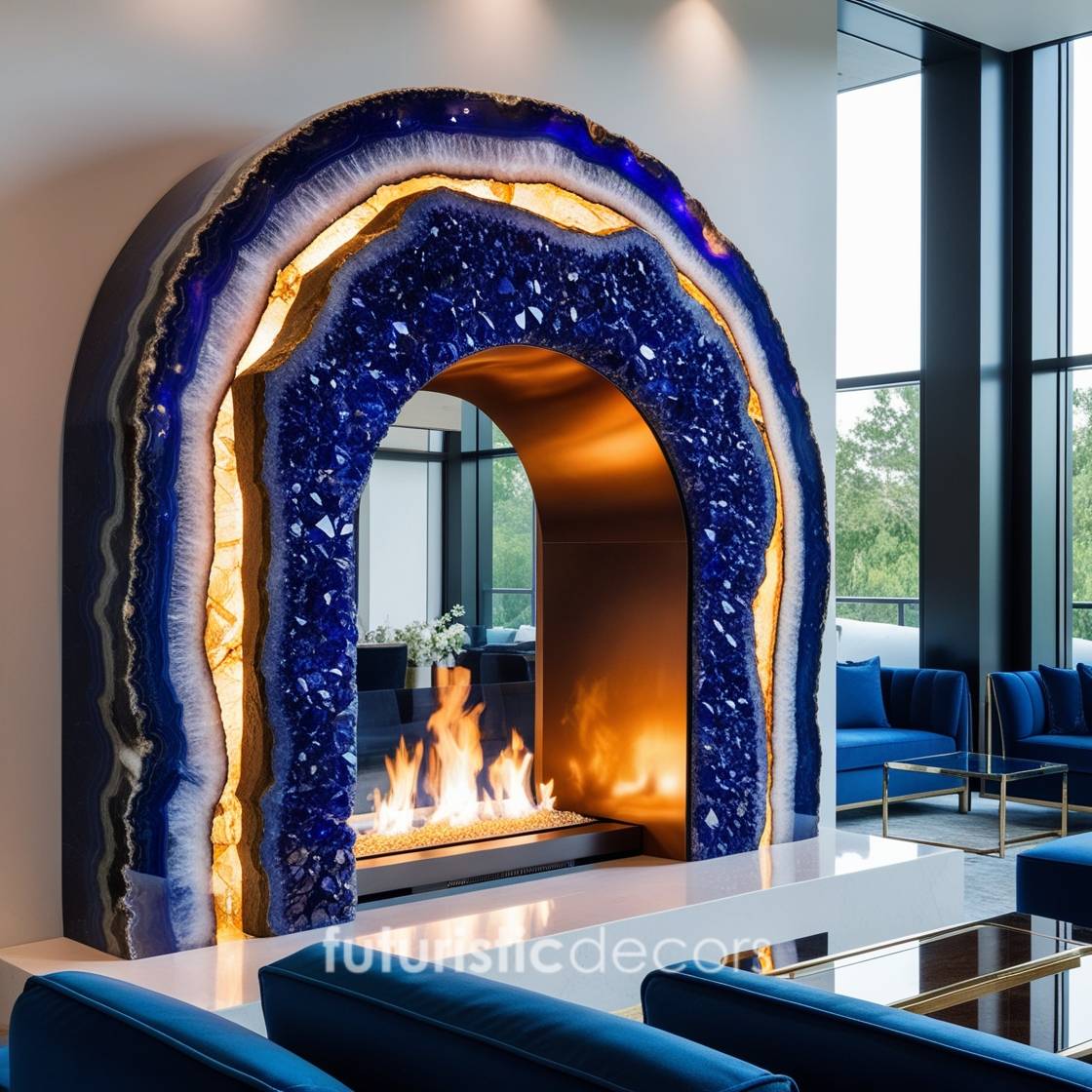 Mineral Crystal Fireplace