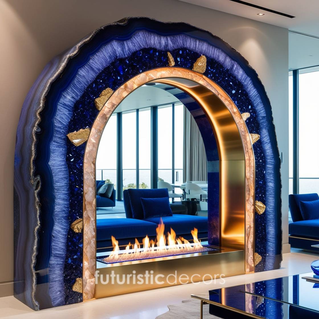 Mineral Crystal Fireplace