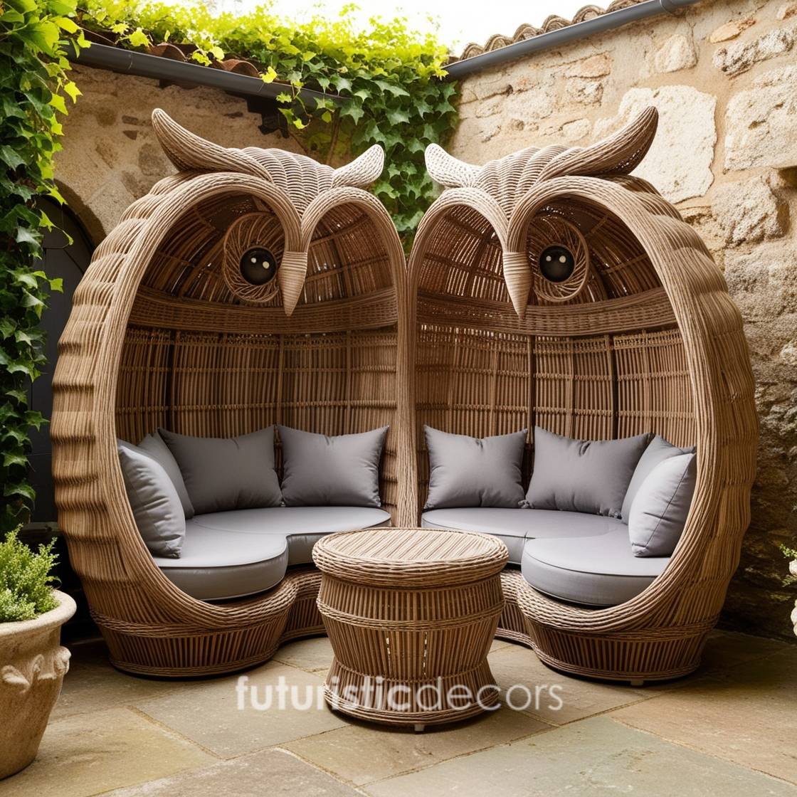 Rattan Owl Patio Sets