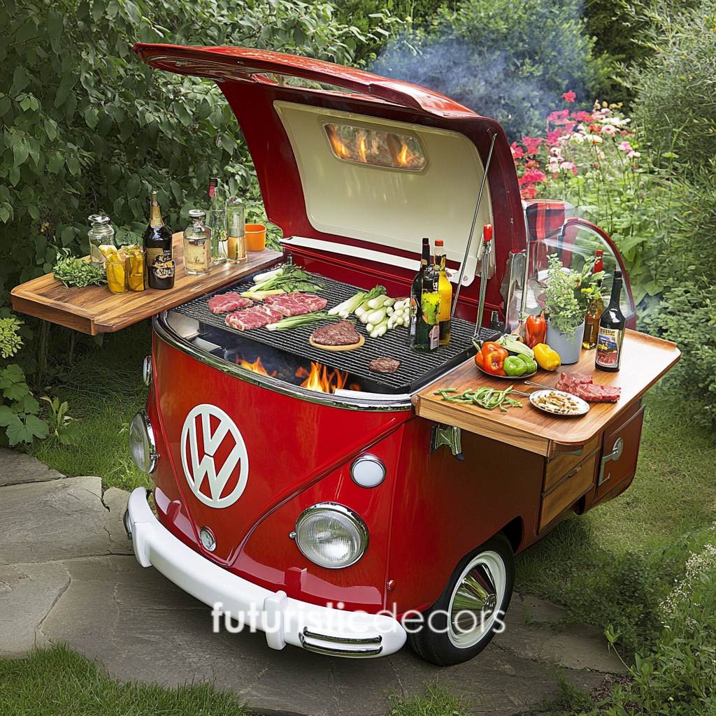 VW Bus Inspired BBQ Grill