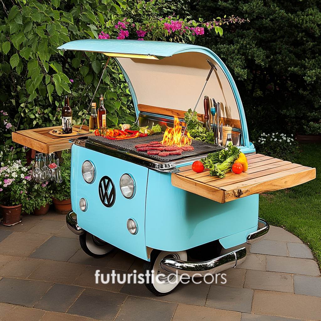 VW Bus Inspired BBQ Grill