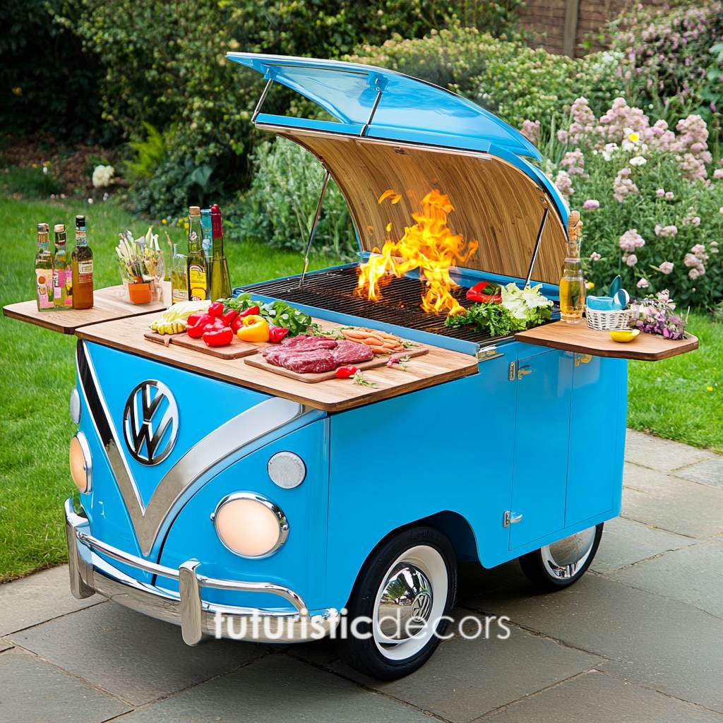 VW Bus Inspired BBQ Grill