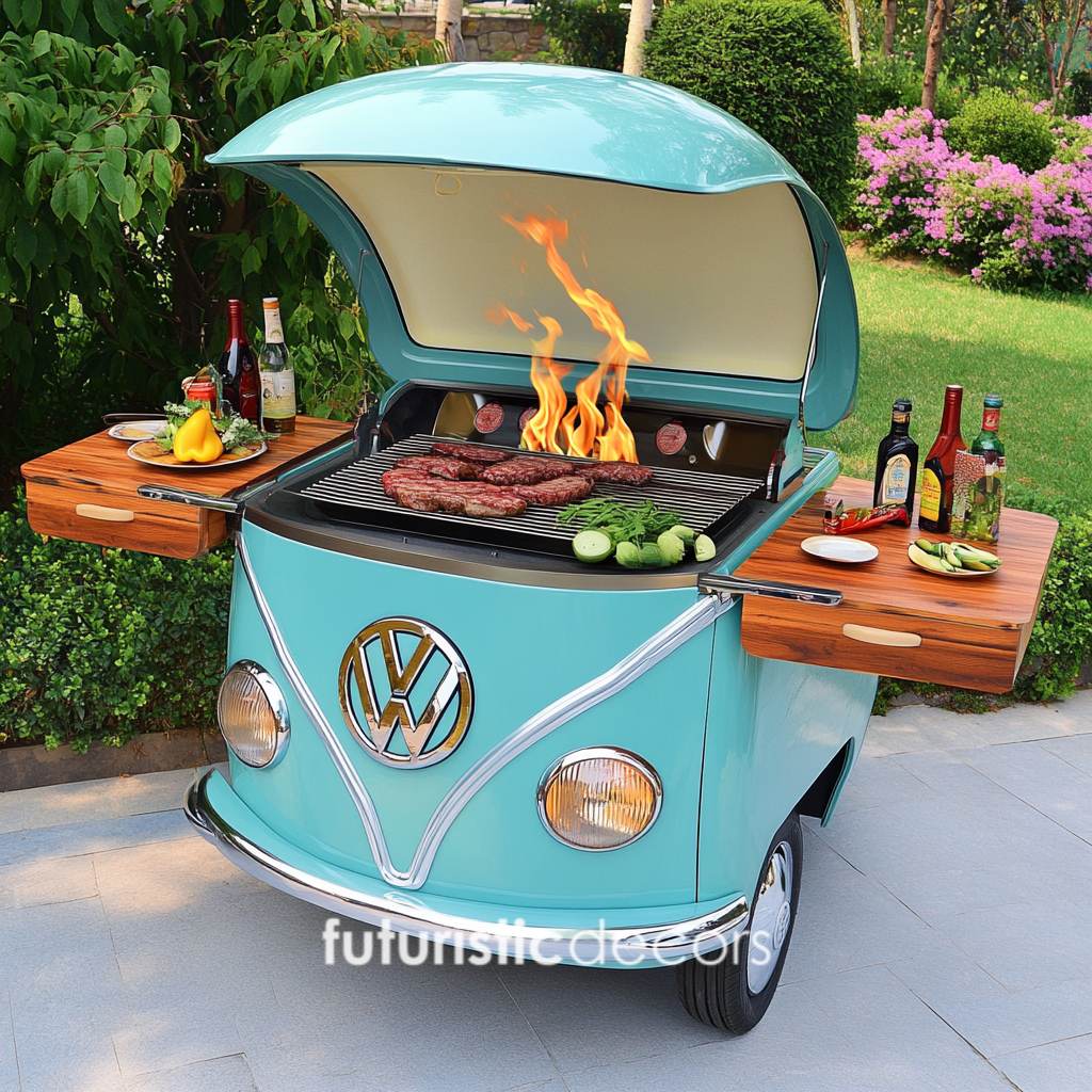 VW Bus Inspired BBQ Grill