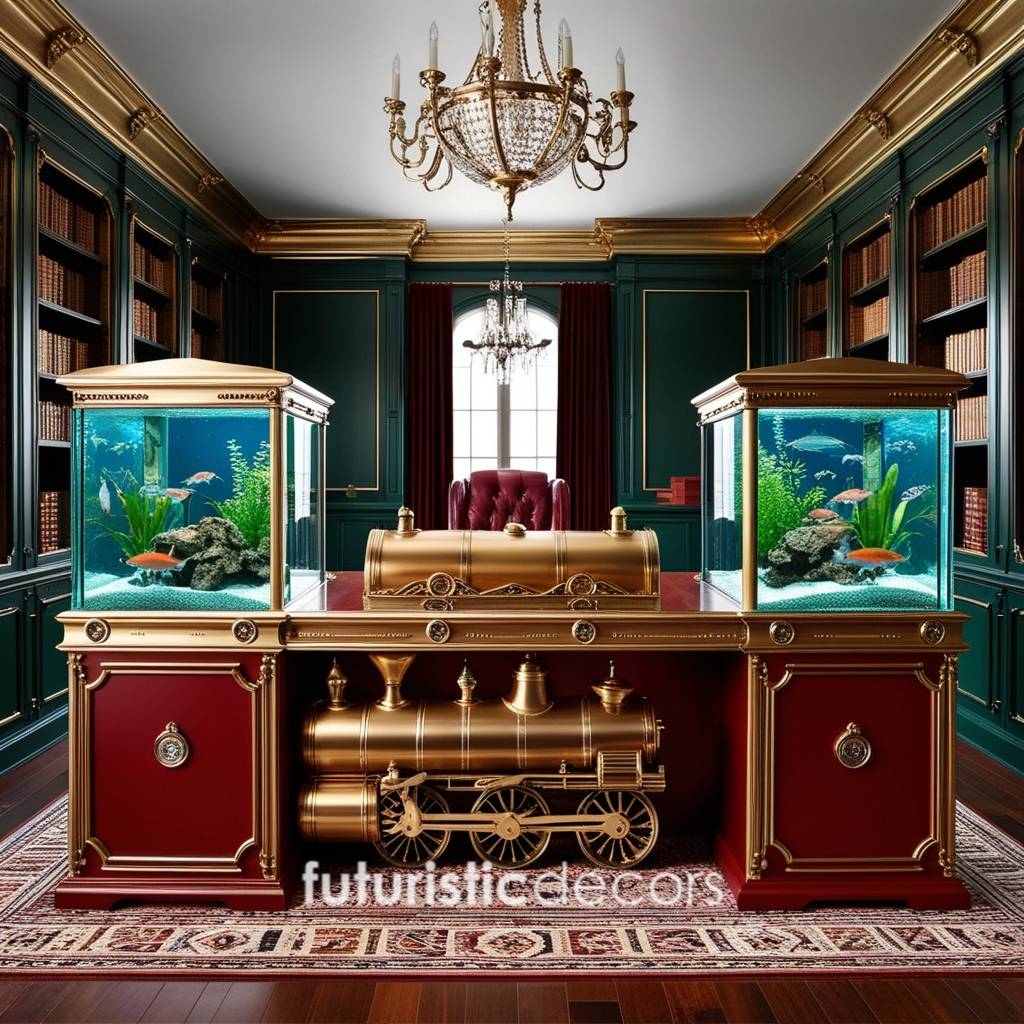 Train Aquarium Desk