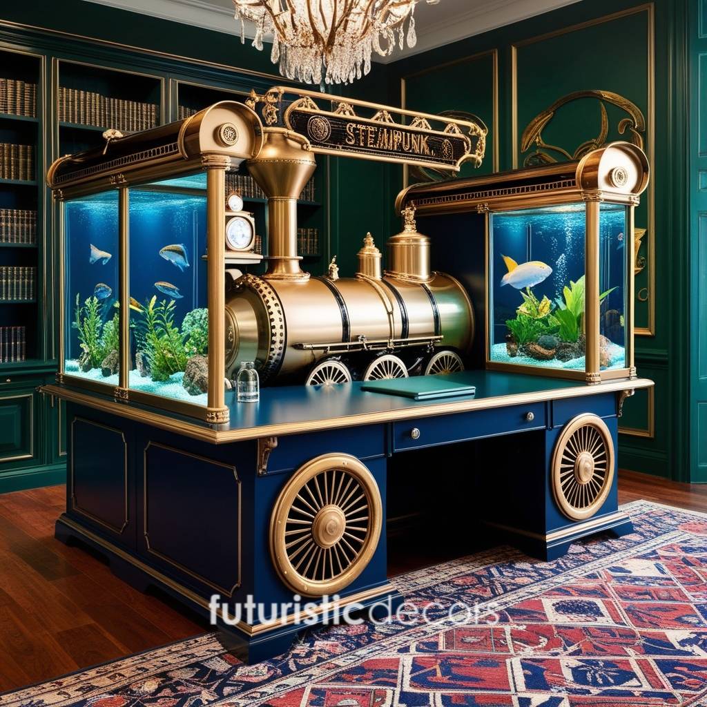 Train Aquarium Desk