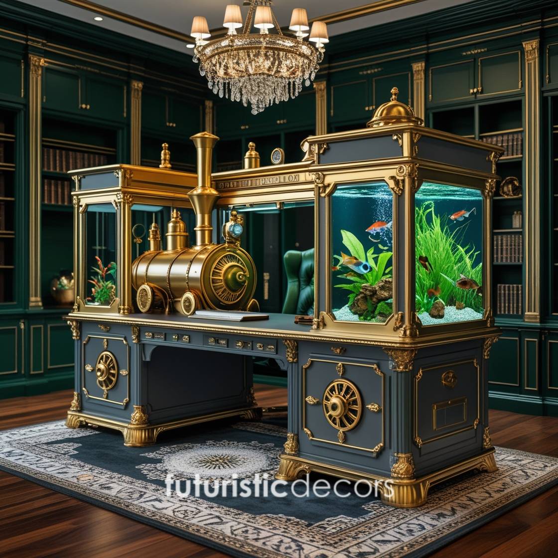 Train Aquarium Desk