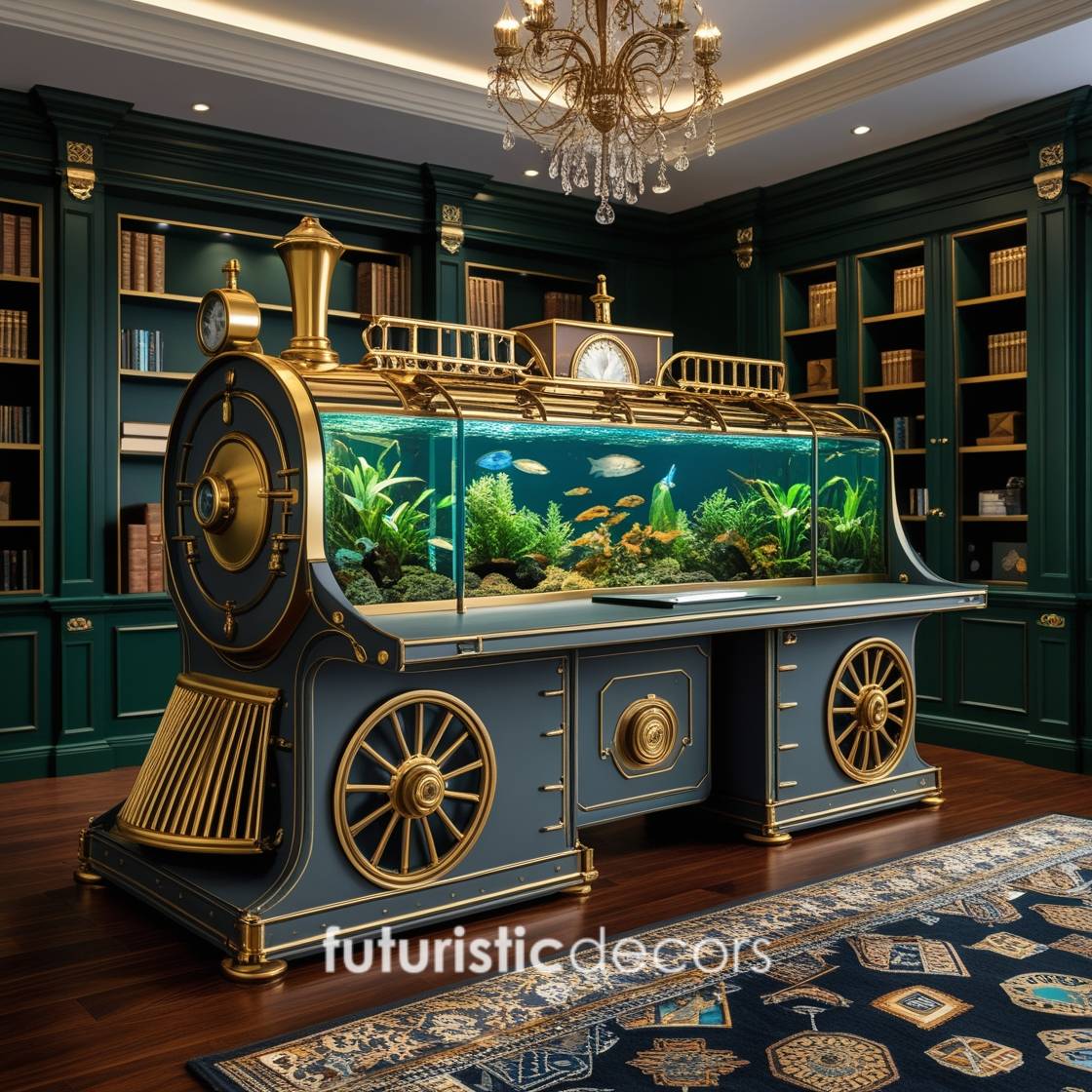 Train Aquarium Desk