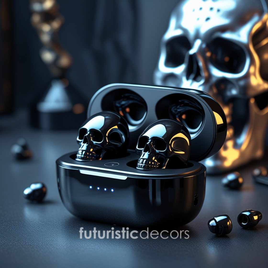 Wireless Earbuds With Skull Design