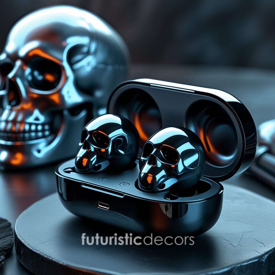 Wireless Earbuds With Skull Design