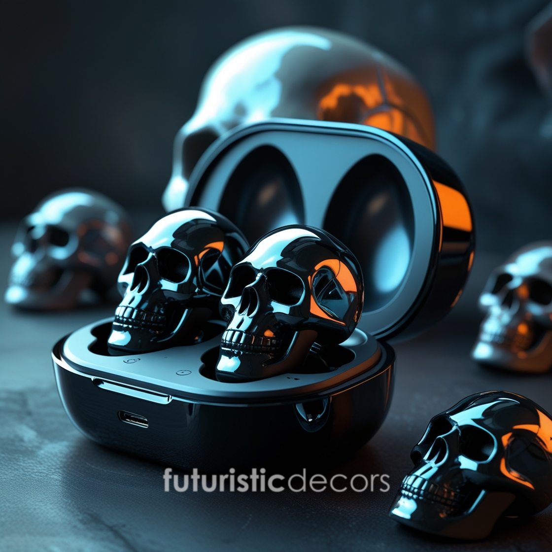 Wireless Earbuds With Skull Design