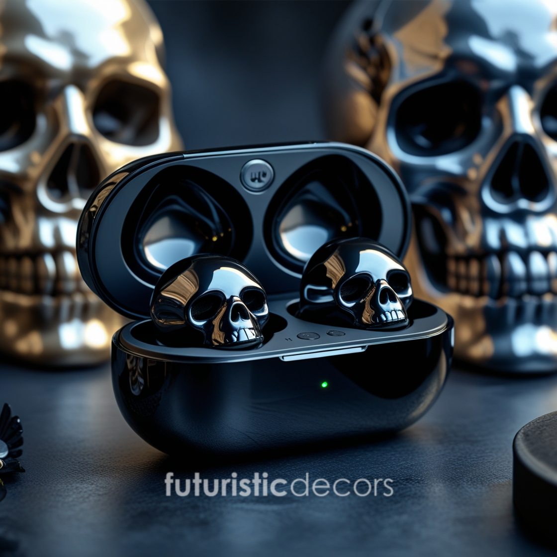 Wireless Earbuds With Skull Design