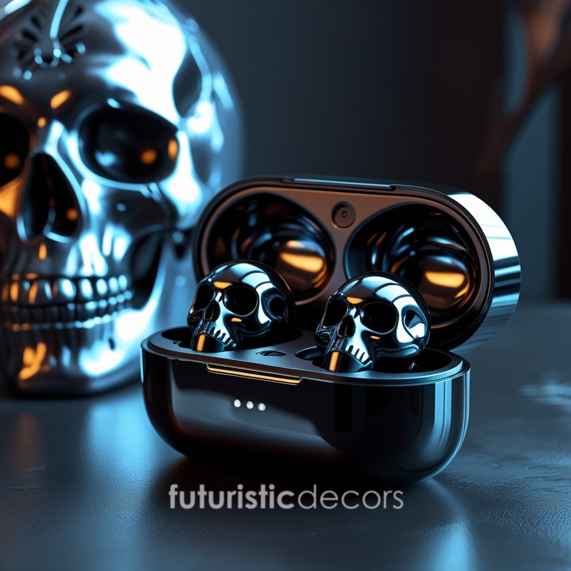 Wireless Earbuds With Skull Design