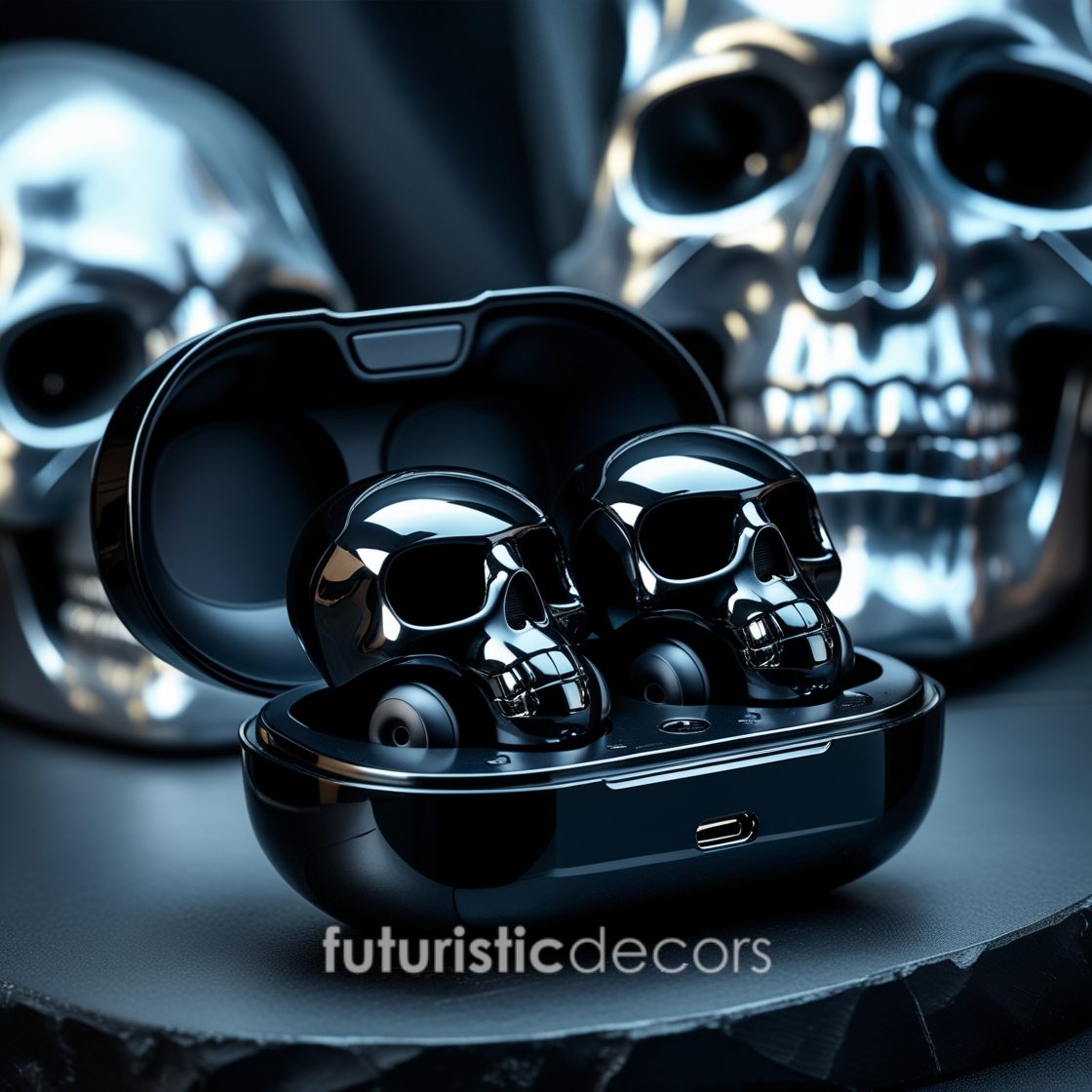 Wireless Earbuds With Skull Design