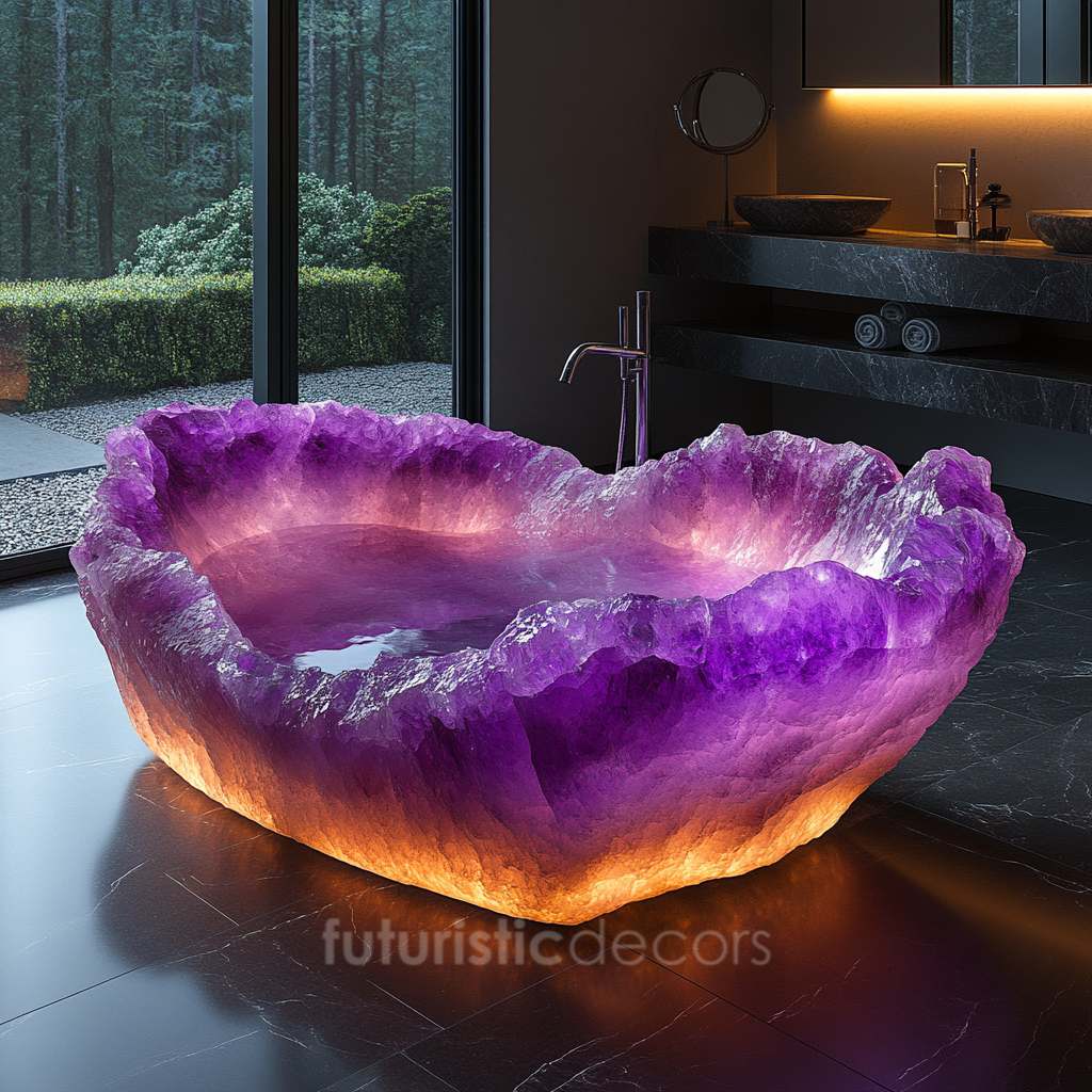 Amethyst Crystal Bathtubs