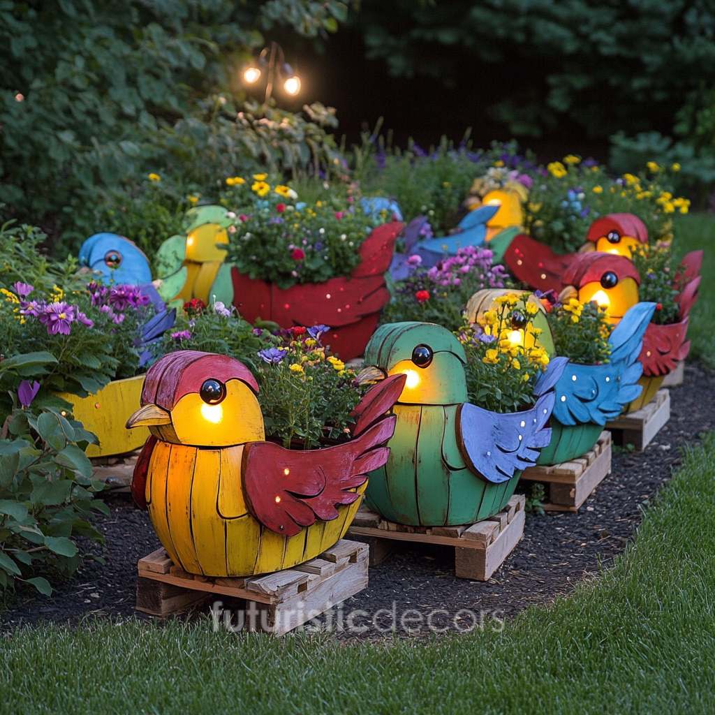Bird Pallet Planters